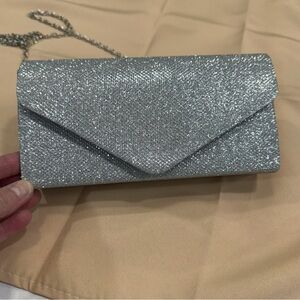 Elegant Silver Clutch Bag
